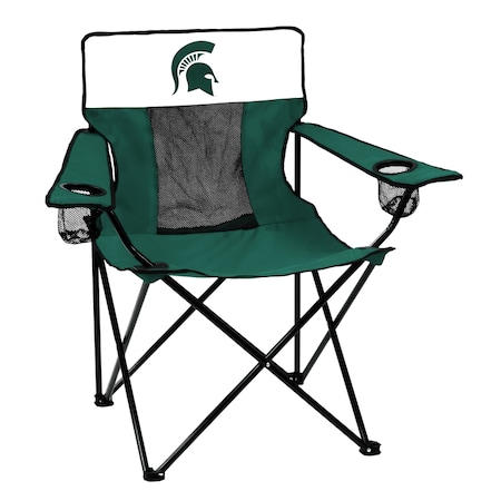 Logo Chair Logo Brands Elite Green Michigan State Sport Quad Chair 172-12E